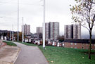 Park Grange Road, Norfolk Park, looking towards flats to be demolished