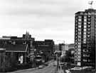 Cemetery Road. Lansdowne Flats, right. Cemetery Road Meeting Hall and Baptist Church, left