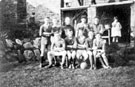 View: v01715 Sheffield Clarion Club House Football Team at the rear of the Club House, Hathersage Road