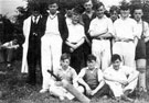 Cricketers Group Photograph including Bob Short (seated extreme right)