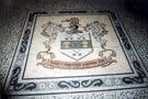 Mosaic Cutlers Coat of Arms at the bottom of the main stairs in the entrance, Cutlers Hall, Church Street