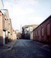 Cornish Street looking towards Cornish Works and Cornish Place chimney