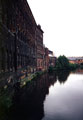 Derelict former premises of James Dixon and Sons, Cornish Place Works, from Ball Street Bridge