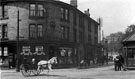 Nether Edge Tram Terminus, Nether Edge Road at junction of Machon Bank Road. Nether Edge Market in background