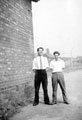 P D Porter and Roy Hope outside Chapeltown Goods office (late 1940s/early 1950s)