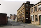 Britannia Works, junction of Love Street and Water Street, formerly Henry Dixon Ltd, confectionery manufacturers, from Love Lane looking towards the Fire Station Museum, West Bar