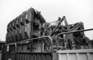 Concrete Nibbler demolishing the Town Hall Extension (known as the Egg Box (Eggbox))