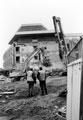 Concrete Nibbler demolishing the Town Hall Extension (known as the Egg Box (Eggbox))