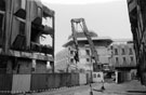 Concrete Nibbler demolishing the Town Hall Extension (known as the Egg Box (Eggbox))