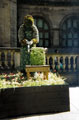 Floral Sculpture of Mary the Buffer Girl outside the Town Hall