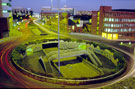 Furnival Gate roundabout looking up Eyre Street towards Arundel Gate