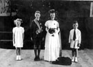 Captain John Holt and Queen Sheila White, May Day 1949, Hucklow Road School