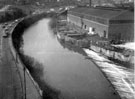 View of the River Don taken from the roof of Osborn Mushet tools, Penistone Road, late 1970s/early 1980s