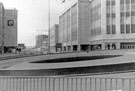 The Hole in the Road, Castle Square looking towards J. Walsh (Walshs), department store; Y.E.B Office and Showroom and Arundel Gate