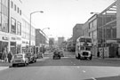 The Moor with (right) Nos. 78 - 82 John Atkinson Ltd., department store right looking towards Lansdowne Road Flats under construction in the background