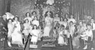 May Queen Beryl Eyre, and retiring queen on the left Heather Roxburgh at Montgomery Methodist Chapel, corner of Oakdale Road/Union Road