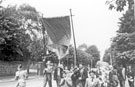 Members of Montgomery Wesleyan Methodist Church returning from the Whit Monday procession to Endcliffe Park.