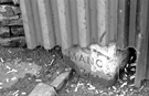 Milestone on the A57 at the Tavern Service Station, Manchester Road, Crosspool