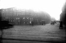 Junction of West Bar looking towards West Bar Green. No 91 and 93, West Bar, J. Neumann and Sons, Glass Merchants. Helliwell's Clothiers, No 1, West Bar Green on corner (former Hallamshire Hall)