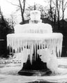 Frozen fountain in Weston Park