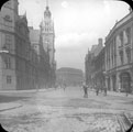 Surrey Street at Norfolk Street junction looking towards Town Hall Square. Town Hall on left