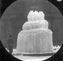 Frozen fountain in Weston Park