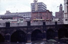 View: w00776 Lady's Bridge looking towards Castlegate and Waingate. Bull and Mouth public house on corner