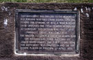 Plaque on the Cholera Monument