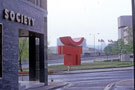 View: w01884 Looking across Norfolk Street from George Street towards the Bessemer Sculpture, Arundel Gate