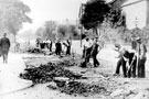 Road works, probably at the start of Abbeydale Road South looking south just after the Millhouses crossroads.