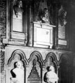 View: y00435 Memorials in the Choir of Sheffield Cathedral, including bust of Rev. James Wilkinson, centre top, the first work executed in marble by Francis Chantrey