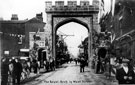 View: y00678 Decorative arch on West Street for the royal visit of King Edward VII and Queen Alexandra