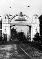 View: y00683 Decorative arch on Lady's Bridge for the royal visit of King Edward VII and Queen Alexandra