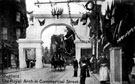 View: y00684 Decorative arch on Commercial Street for the royal visit of King Edward VII and Queen Alexandra