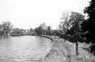 Tyzack's Dam looking towards Abbeydale Works, former premises of W. Tyzack, Sons and Turner Ltd., manufacturers of files, saws, scythes etc., prior to restoration and becoming Abbeydale Industrial Hamlet Museum