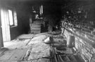 Interior of Crucible Steel Melting Shop, Abbeydale Works, former premises of W. Tyzack, Sons and Turner Ltd., manufacturers of files, saws, scythes etc., prior to restoration and becoming Abbeydale Industrial Hamlet Museum