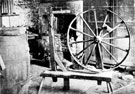 Old dressing wheel showing Dressing-pegs and leading- off SwiftOld Wire Mill, Thurgoland