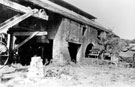 Breast Shot Waterwheel for driving the Helve Hammer at Top Forge (or Upper Forge), Wortley Ironworks, Wortley showing on the left two simple cranes