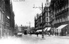 Fargate looking towards High Street, including (right), Independent Offices, (Fargate House) and Nos 25-31, Victoria House