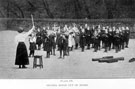 Singing songs out of doors, part of a series of practical open-air studies in Elementary Science, Nature Study, Drawing and Geometry by Headmaster J. Eaton Feasey, using pupils from Nethergreen School also known as Ranmoor School)