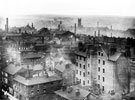 General view of Barker's Pool, Balm Green and surrounding area, from Lyon's Cafe. Grand Hotel, right