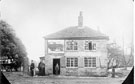 Hunter's Bar Toll Bar, Ecclesall Road, closed midnight, October 31, 1884. Most probably James Percy, the last lessee, who paid anduacute;2,565 for the privilege of exacting tolls, left of doorway