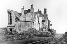 Ruins of Sheffield Manor House, Manor Lane. Remains of the Great Kitchen Tower, foreground. At the time of this photograph the Manor has been 'converted' into cottages