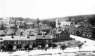 Elevated view of Melrose Road (right) and Burngreave Street (foreground) with St. Catherine's, R.C. Church in the background