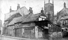 Nos. 743-751 (derelict fishmongers), Attercliffe Road with Christ Church Attercliffe in the background