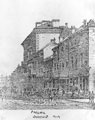 Fargate looking towards High Street, before setting back, 1880-1895. Victoria House, large building on right