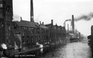 Rear of John Kenyon and Co., Millsands and River Don looking towards Sheffield Forge and Rolling Mills Ltd., Millsands Works with Exchange Brewery (extreme left)