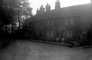 Cottages, opposite the Hare and Hounds, Church lane, Dore. Empty, prior to demolition. The front of the cottages were built around 1850, however, the backs were untouched and very early, circa 1600, and would form part of the original village of Dore