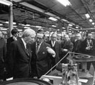 View: y02716 Prime Minister, Edward Heath is shown around the works during his visit to Firth Brown Tools Ltd., Speedicut Works, Carlisle Street East with Tom Burleigh (2nd right of Prime Minister), chairman of Firth Brown Tools and Master Cutler
