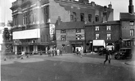 War Memorial and Albert Hall, Barkers Pool with Nos 113, Percy John Everson, tobacconist, 117, Jepson and Co, general dealers, 119, Hibberts', confectioners, Cambridge Street  